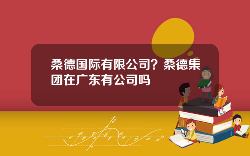 桑德国际有限公司？桑德集团在广东有公司吗