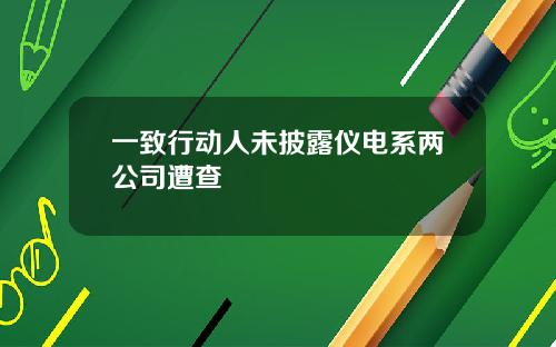一致行动人未披露仪电系两公司遭查
