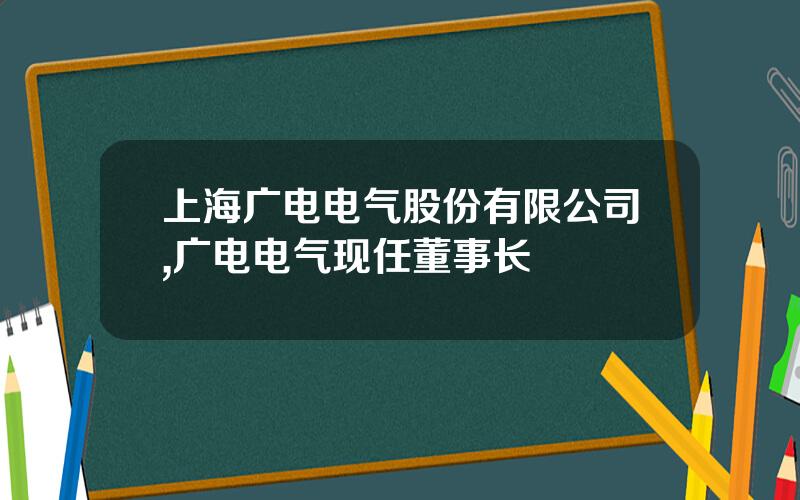 上海广电电气股份有限公司,广电电气现任董事长