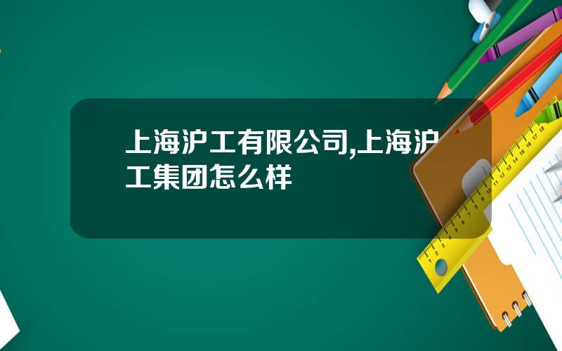 上海沪工有限公司,上海沪工集团怎么样