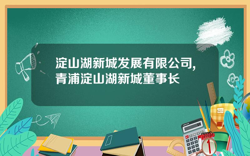 淀山湖新城发展有限公司,青浦淀山湖新城董事长